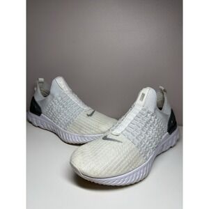 Nike React Phantom Run Flyknit 2 Women's Running Shoes Platinum White - Size 8.5